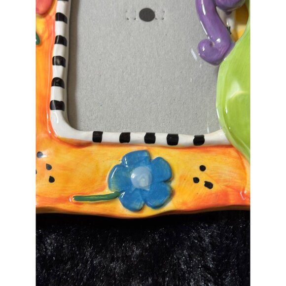 Mary Rose Young Art  Pottery Whimsical Ceramic Picture Frame - Picture 3 of 6